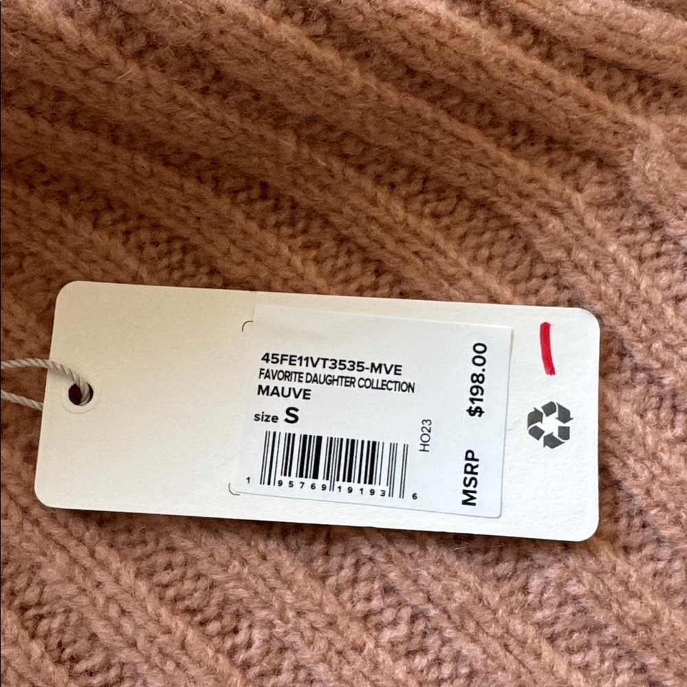 NWT Favorite Daughter wool and cashmere vest in mauve | Small - Picture 6 of 6